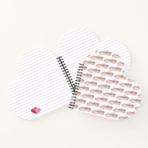 Speciaal roze balletschoen dans leraar notitieboek