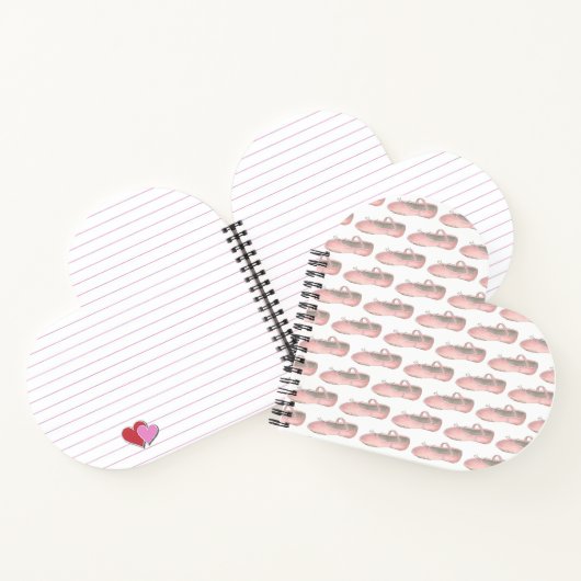 Speciaal roze balletschoen dans leraar notitieboek (Binnen)