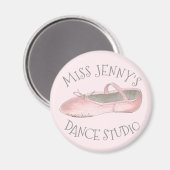 Speciaal roze balletschoen dans Studio-leraar Magneet (Voorkant / Achterkant)