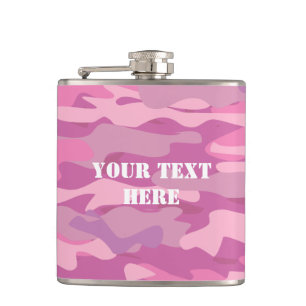 Speciaal roze drink van het leger Camouflage Heupfles