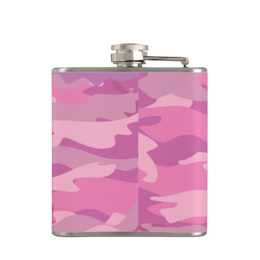 Speciaal roze drink van het leger Camouflage Heupfles (Achterkant)