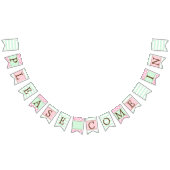 Speciaal roze en Mint Marketing Bunting Flag Vlaggetjes (Alle)