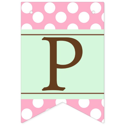 Speciaal roze en Mint Marketing Bunting Flag Vlaggetjes (Tweede vlag)