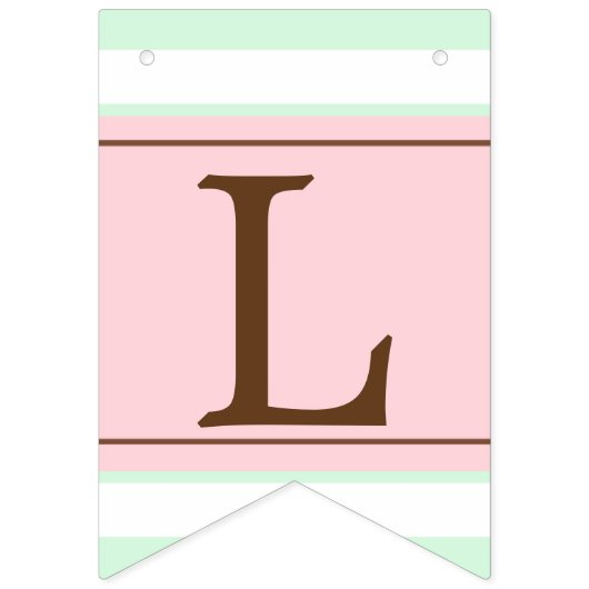 Speciaal roze en Mint Marketing Bunting Flag Vlaggetjes (Derde vlag)