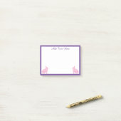 Speciaal roze en Paarse Bunny Rabbit Post-it® Notes (Op bureau)