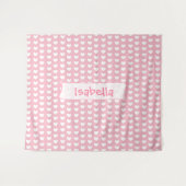 Speciaal roze en witte harten wandtapijt wandkleed (Voorkant (horizontaal))