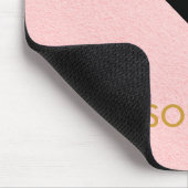 Speciaal roze en zwart Abstract patroon Muismat (Hoek)