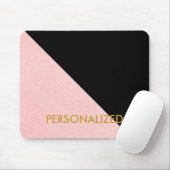 Speciaal roze en zwart Abstract patroon Muismat (Met muis)