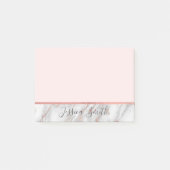 Speciaal roze Faux Gold Roos Foil Marble Post-it® Notes (Voorkant)