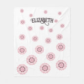 Speciaal roze flessenpatroon fleece deken (Voorkant)