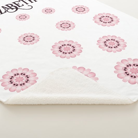 Speciaal roze flessenpatroon sherpa deken (3/4)