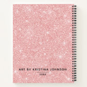 Speciaal roze glitter artiest Sketchbook Notitieboek (Achterkant)