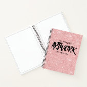 Speciaal roze glitter artiest Sketchbook Notitieboek (Binnen)