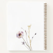 Speciaal roze goudbloem-script naam notitieboek (Achterkant)