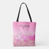 Speciaal roze goudglam Glitter Bridesmaid Tote Bag (Achterkant)