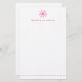 Speciaal roze Kinder banketbakkerswerk Briefpapier (Voorkant / Achterkant)