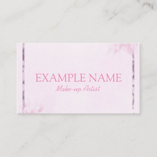 Speciaal "Roze leder" (Amerikaans) Visitekaartje (Voorkant)