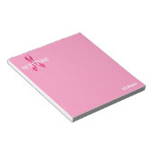 Speciaal roze lintkankerbewustzijn notitieblok (Schuin)