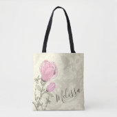 Speciaal roze Magnolia Bloom Canvas tas (Voorkant)
