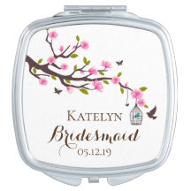 Speciaal roze Magnolia Branch Bridesmaid Gift