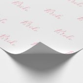 Speciaal roze meisje legant naam Bride Cadeaupapier (Hoek)
