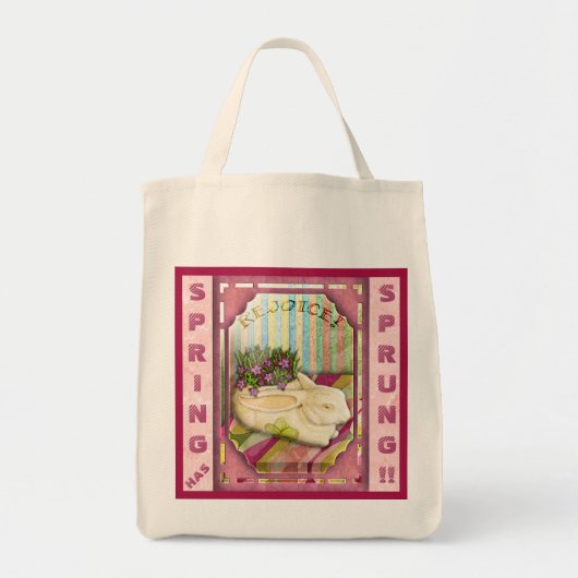 Speciaal roze paasbundelaarplant tote bag (Voorkant)