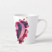 Speciaal  roze Piano Grand Personeelsmuziek Latte Mok (Rechts)