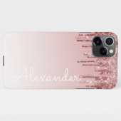 Speciaal roze rogesold driften Glitter BUDGET iPhone Hoesje (Achterkant horizontaal)