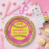 Speciaal roze, roze, zachte Borden Papieren Bordje (Feest)