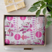 Speciaal roze Unicorns kerstpapier Tissuepapier (Geschenk)
