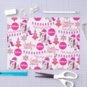 Speciaal roze Unicorns kerstpapier Tissuepapier (Craft)