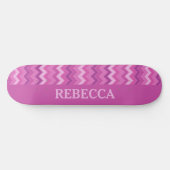 Speciaal Roze Zig Zag Fun en Edgy Persoonlijk Skateboard (Horizontaal)