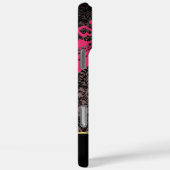 Speciaal roze zwarte grijze Floral Damask Case-Mate iPhone Case (Achterkant / Rechts)