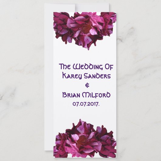 Speciaal, Rozen, Elegante huwelijksuitnodiging Kaart (Voorkant)