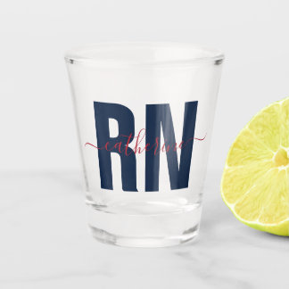 Speciaal Rt. Geregistreerd zurenblauw & rood Shot Glas