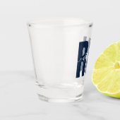 Speciaal Rt. Geregistreerd zurenblauw & wit Shot Glas (Links)
