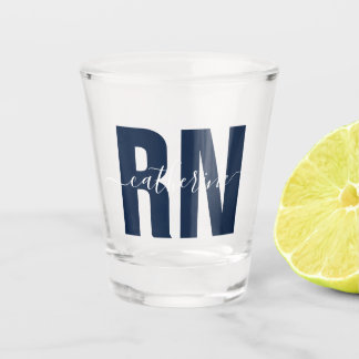 Speciaal Rt. Geregistreerd zurenblauw & wit Shot Glas