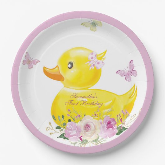 Speciaal RUBBER DUCK GIRL-Bord Papieren Bordje (Voorkant)