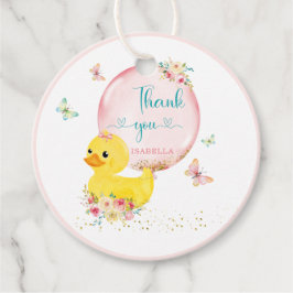 Speciaal Rubber Ducky Girl First Favor Tags Bedankjes Labels