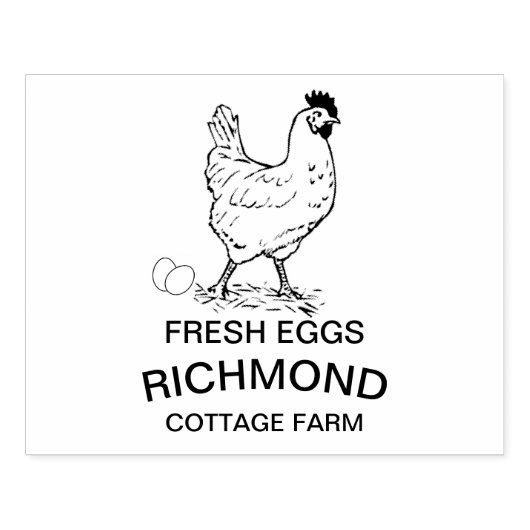 Speciaal Rubberstempel - Verse eieren (Afrduk)