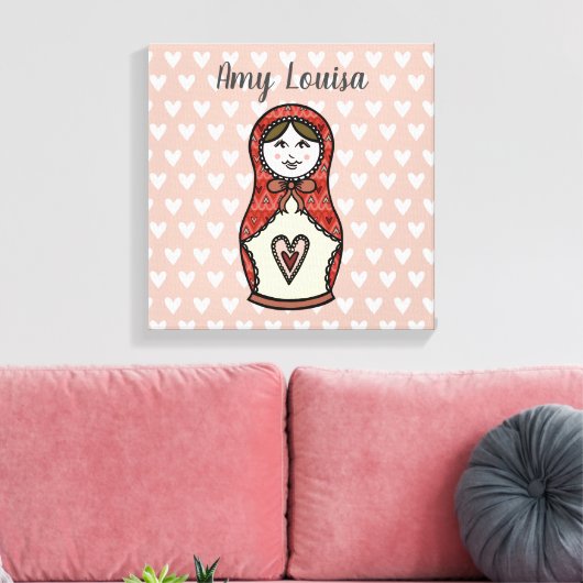 Speciaal Russisch Doll Matryoshka Canvas (Insitu (Woonkamer))