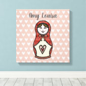 Speciaal Russisch Doll Matryoshka Canvas Afdruk (Insitu (Houten vloer))