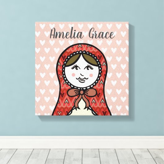 Speciaal Russisch Nesting Doll Matryoshk Canvas (Insitu (Houten vloer))