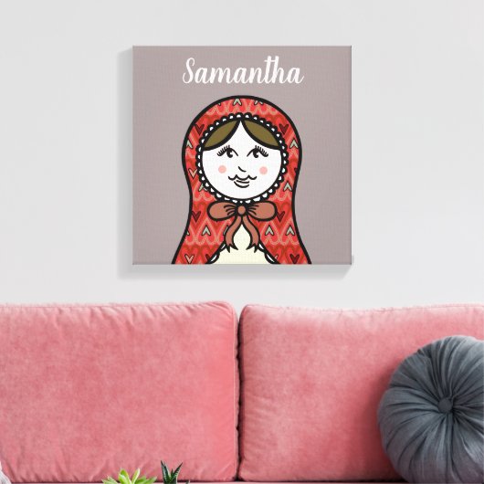 Speciaal Russisch Nesting Doll Matryoshk Canvas (Insitu (Woonkamer))