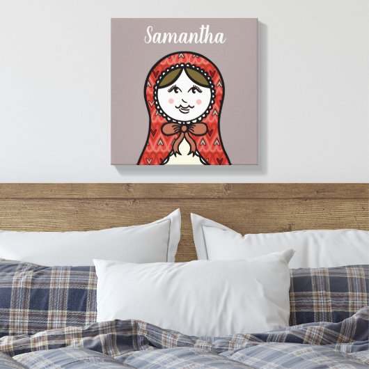 Speciaal Russisch Nesting Doll Matryoshk Canvas (Insitu (Slaapkamer))