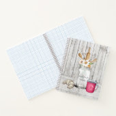 Speciaal Rustic Floral Mason Jar Wood Recipe Notitieboek (Binnen)