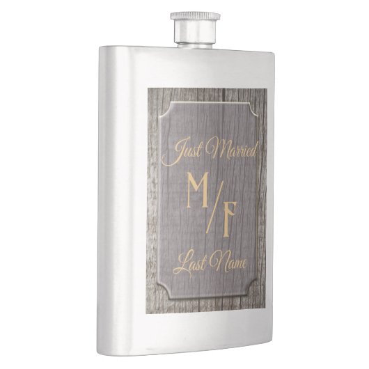 Speciaal Rustige boomschors met initialen Flacon (Rechts)