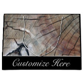 Speciaal Rustige Wood Grain Design Gift Bag Groot Cadeauzakje (Voorkant)