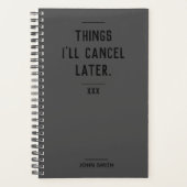 Speciaal Sarcastisch grijs bord voor indringers Planner (Voorkant)