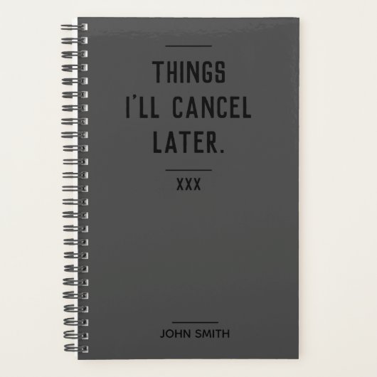 Speciaal Sarcastisch grijs bord voor indringers Planner (Voorkant)